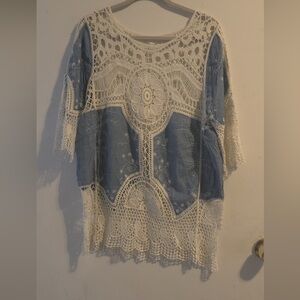 White Crochet Cotton Top